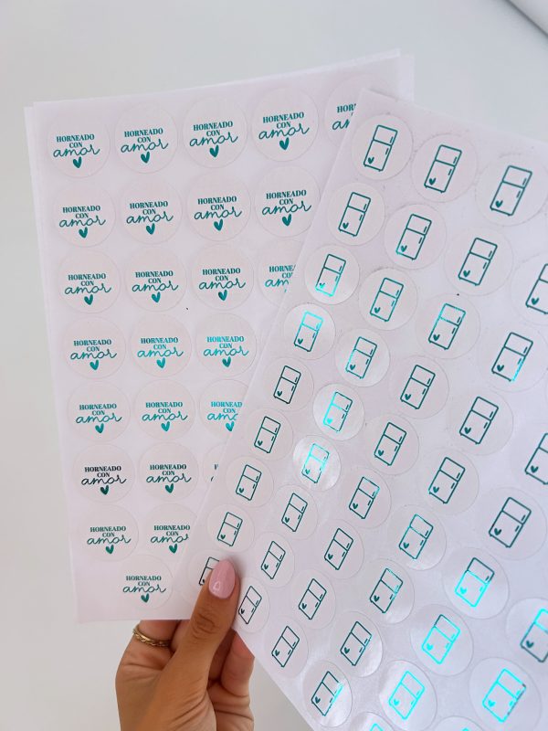 Stickers con foil (Indicaciones pastelería) ♡ - Image 3