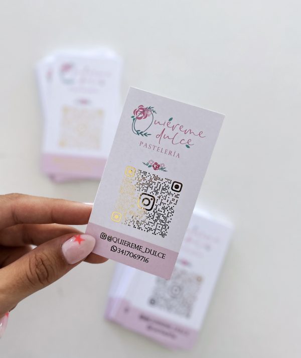 Tarjetas Personales con FOIL (simple faz)