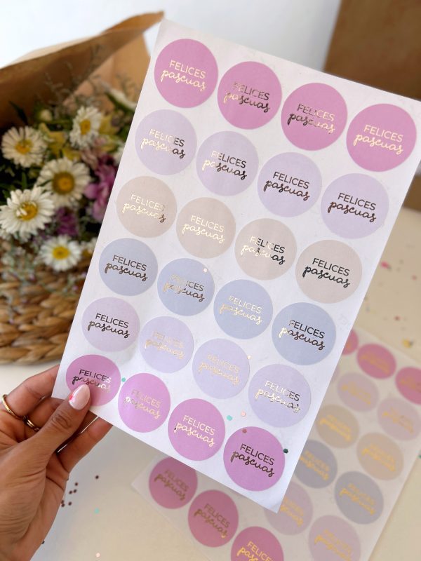Stickers felices pascuas (x12 o 24u) ✿ - Image 5