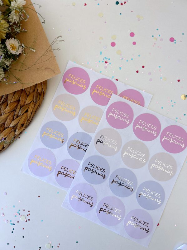 Stickers felices pascuas (x12 o 24u) ✿ - Image 3