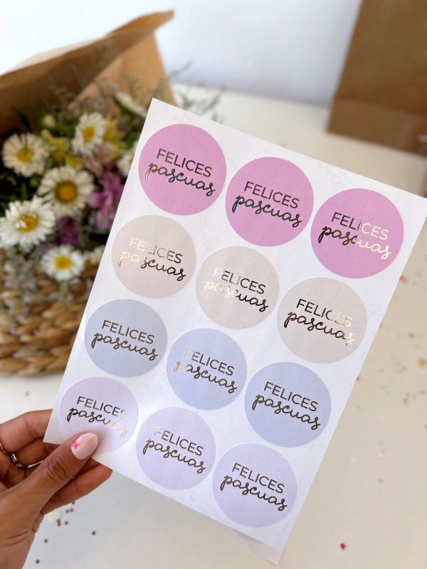Stickers felices pascuas (x12 o 24u) ✿ - Image 2