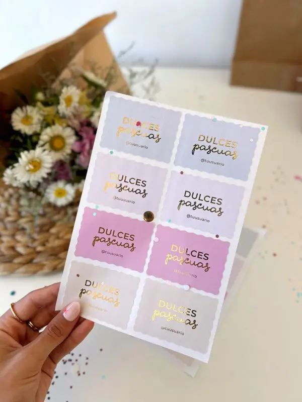 Stickers dulces pascuas (x16u) ✿