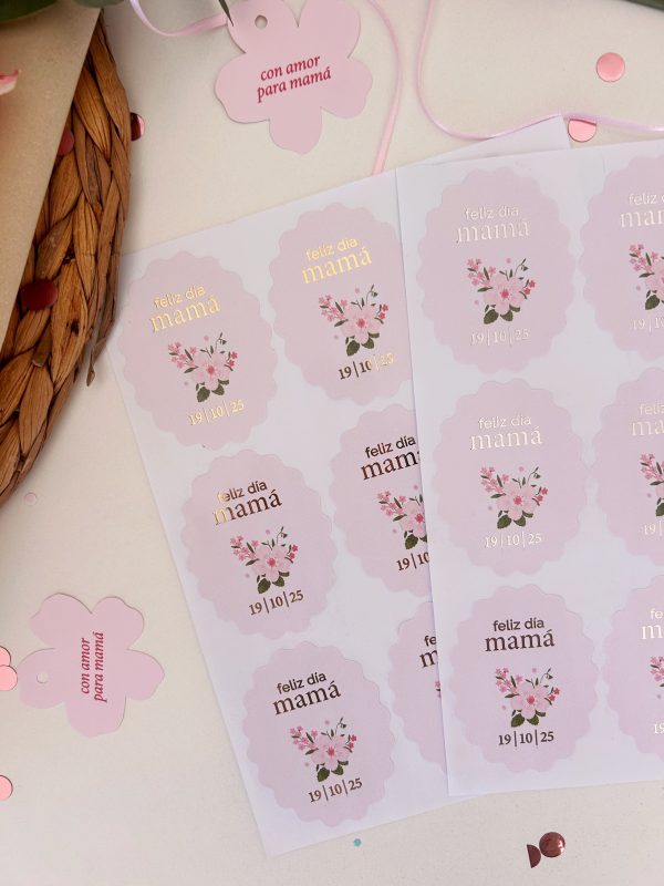 Stickers  “feliz día mamá” (x15u)🌸 - Image 3