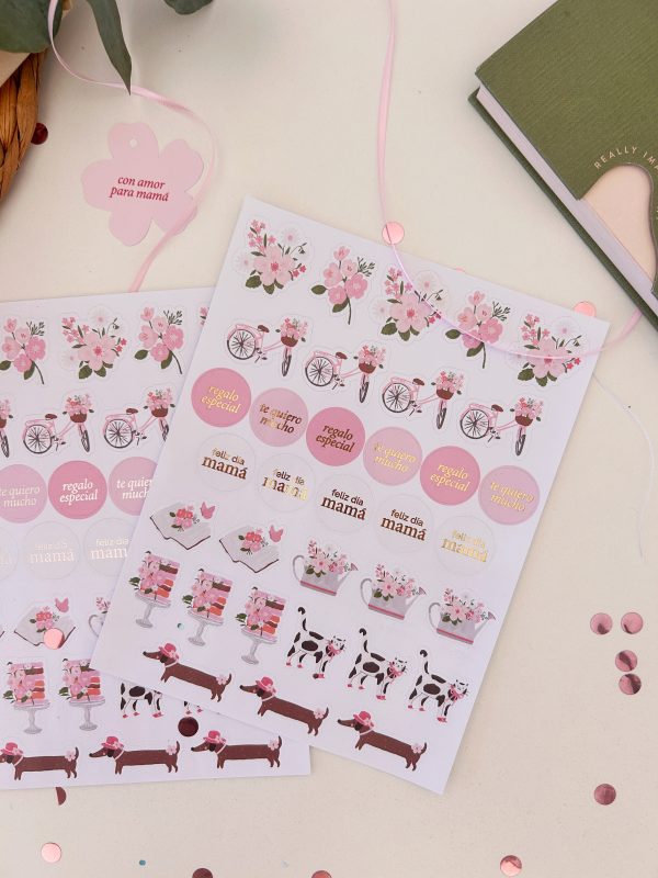 Stickers jardín de mamá (x34u)🌸