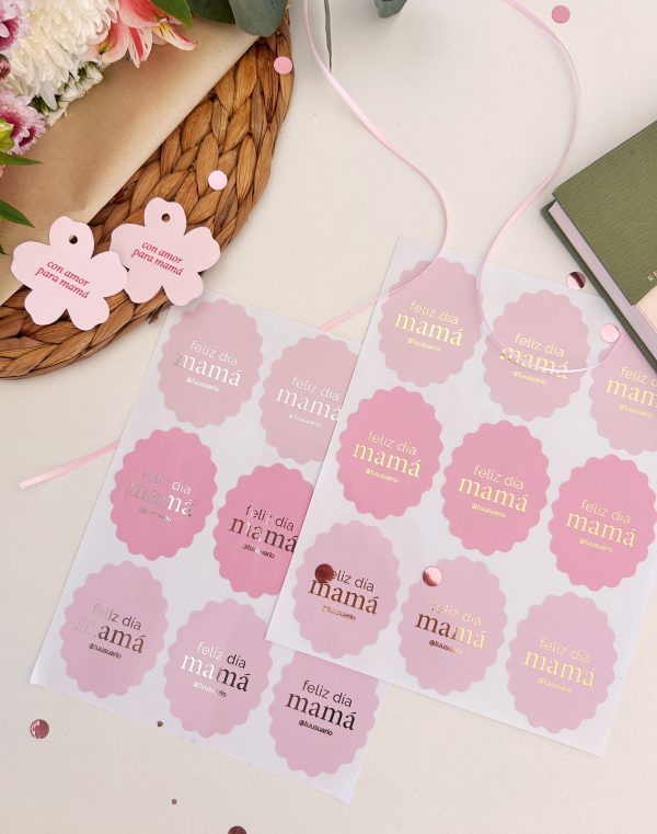 Stickers personalizados “feliz día mamá” (x12u)🌸 - Image 2