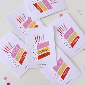 Tarjetas CUMPLE (x25u) ☺