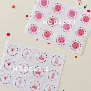 Stickers cumpleaños (x12u) ☺