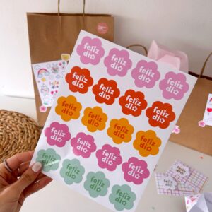 Stickers feliz día (x16u)✿