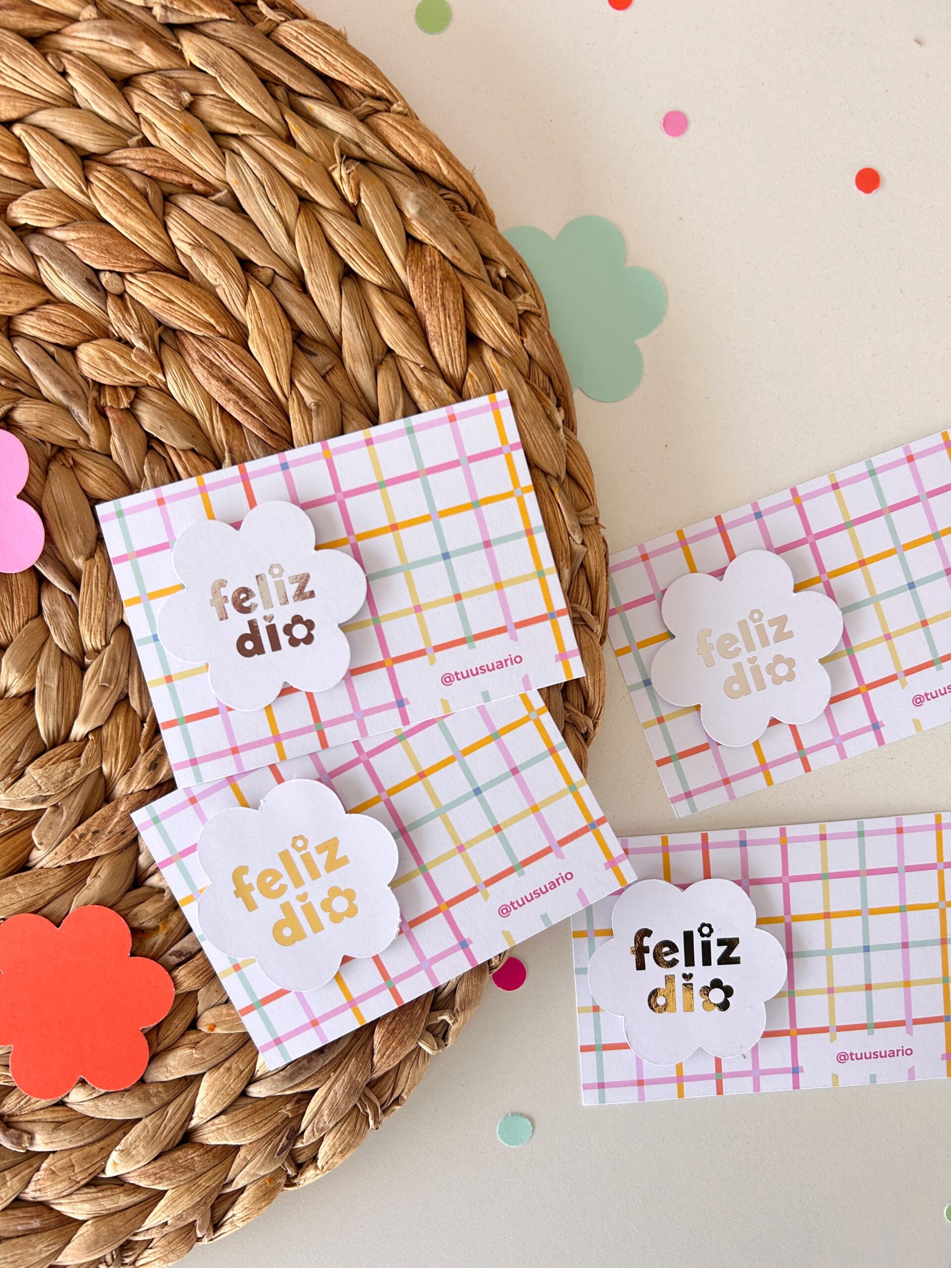 Tarjetas flor 3D (x16u)✿