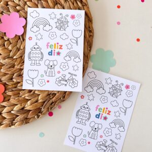 Tarjeta coloreable (x8u)✿