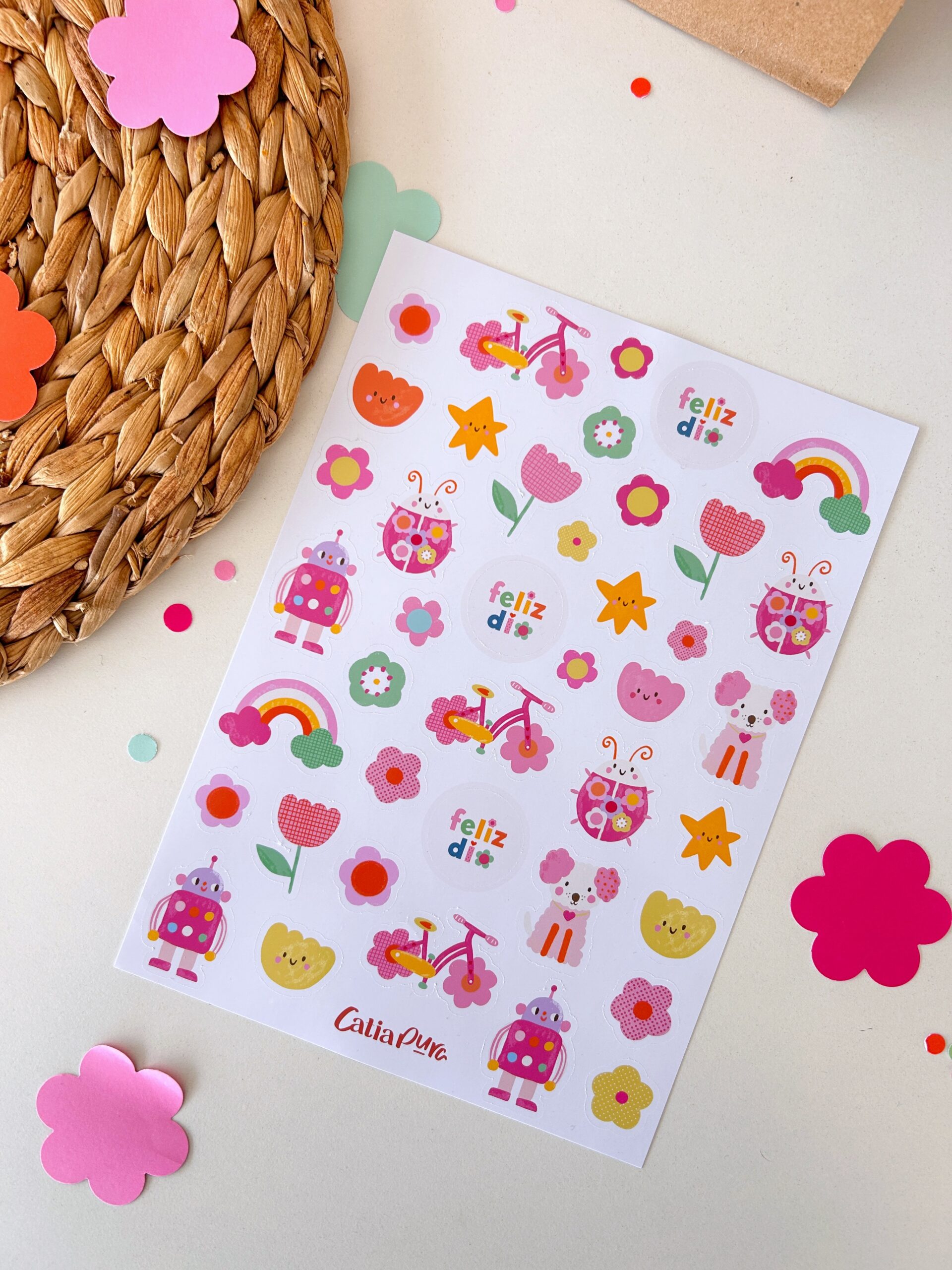 Stickers arcoíris (x40u)✿