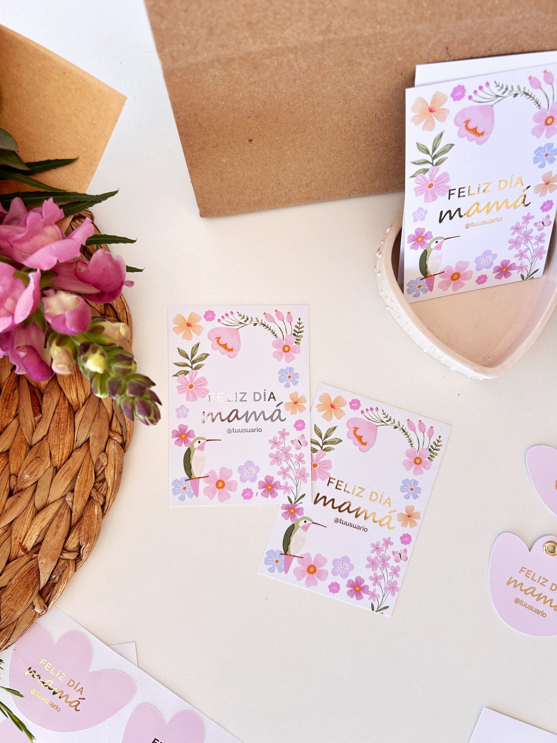 Tarjetas colibrí (x12u) ✿ - Imagen 4