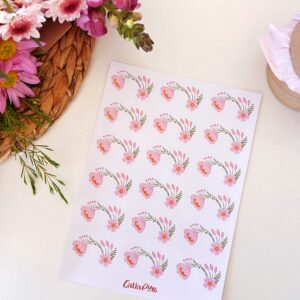 Stickers flores (x18u) ✿