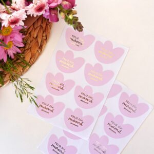 Stickers feliz día mamá (x16) ✿