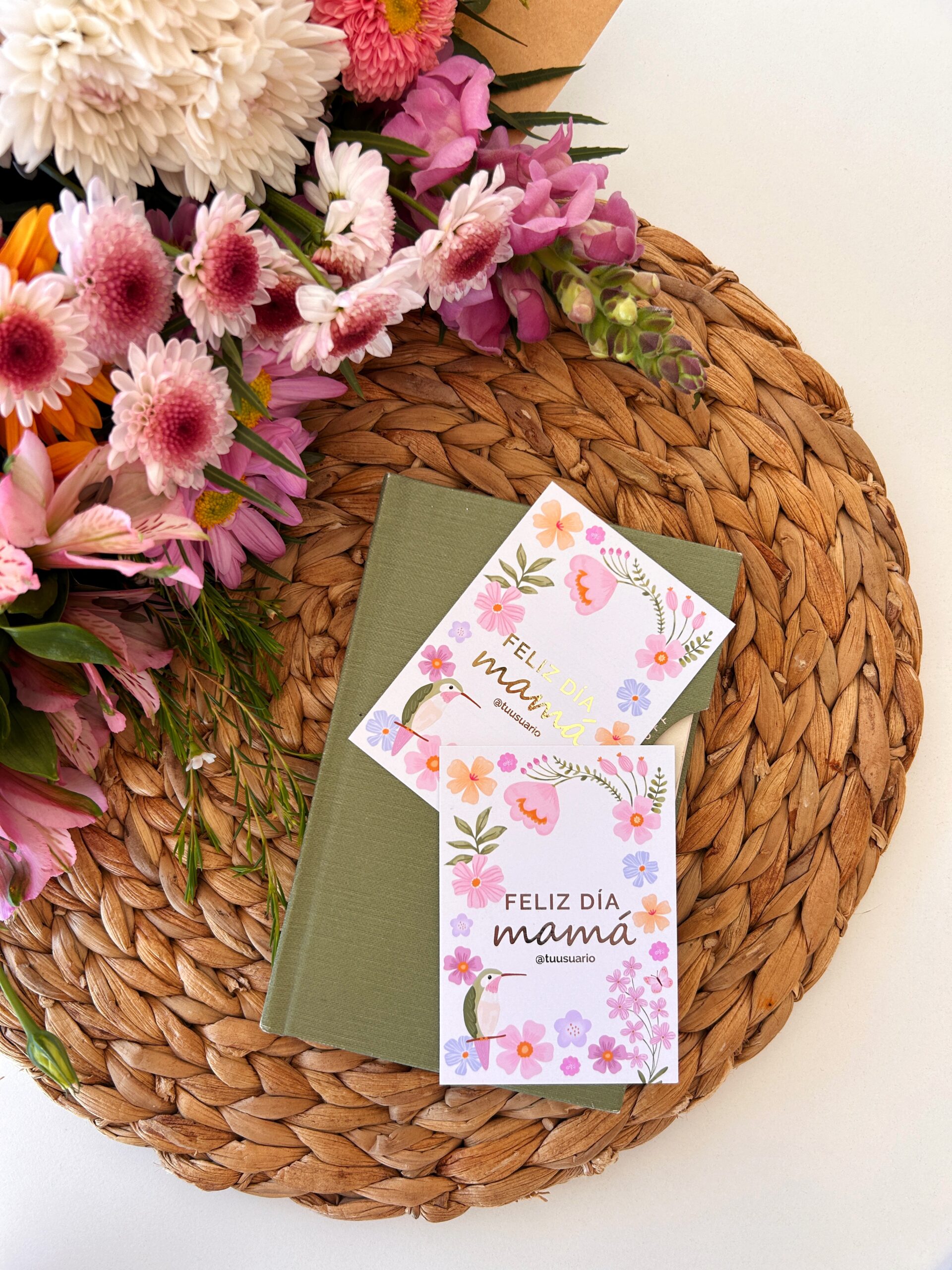 Tarjetas colibrí (x12u) ✿